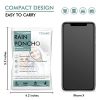 Rain Poncho with Hood for Adults, Disposable Rain Poncho Adult Emergency Raincoats Disposable