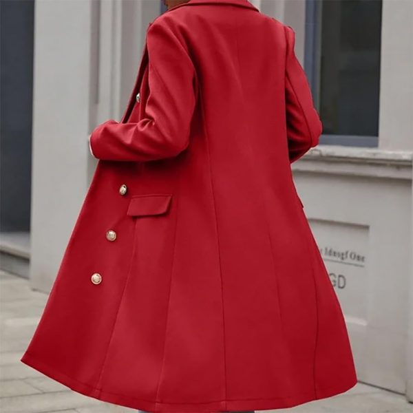 Womens Long Wool Coat for Women Fall Winter Trench Coat Trendy Jackets