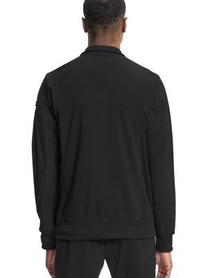Cherokee Men's Zipper Warm-Up Jacket with Side Panels and Collar Cuffs CK305A