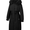 Women's Plus Size Parka Jacket Long Winter Warm Hooded Zipper Coat D-3108plus Red 5X