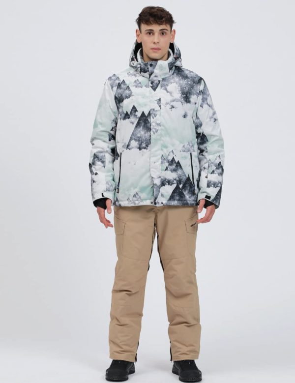 Men's Ski Suit Waterproof Snowsuit Winter Ski Jacket and Pants Set Outdoor Warm Snow Snowboard Suit