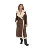 Women's Faux Shearling Maxi Double Breasted Coat