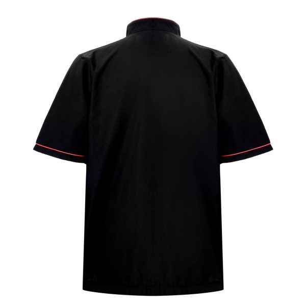 2 Pack Unisex Chef Coat Short Sleeve Chef Jacket Costume for Men Women