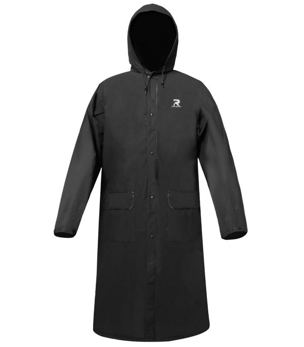 Long Raincoat for Adult Waterproof Lightweight Rain Jacket Reusable Rainwear