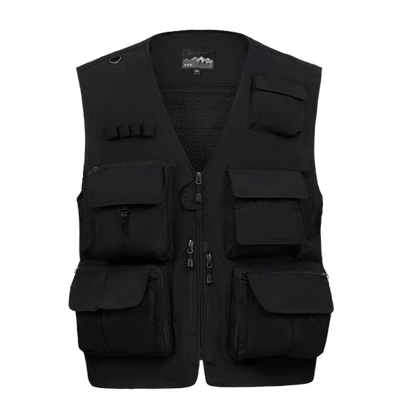 Men's Summer Fishing Vest Multi Pockets Casual Vests Waterproof Quick Dry Outdoor Mountain Photography