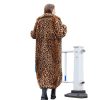 Women's Long Coat Faux Fur, Leopard print, warm, long sleeves, Fashion design, (Large size available)