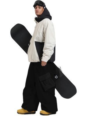 Mens Womens Ski Jacket Baggy Snowboard Coat Waterproof Insulated Snow Hoodie Loose Fit For Winter Outdoor Sports