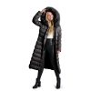 Nellie Long Coat for Women-Insulated Jacket with Removable Faux Fur Trim