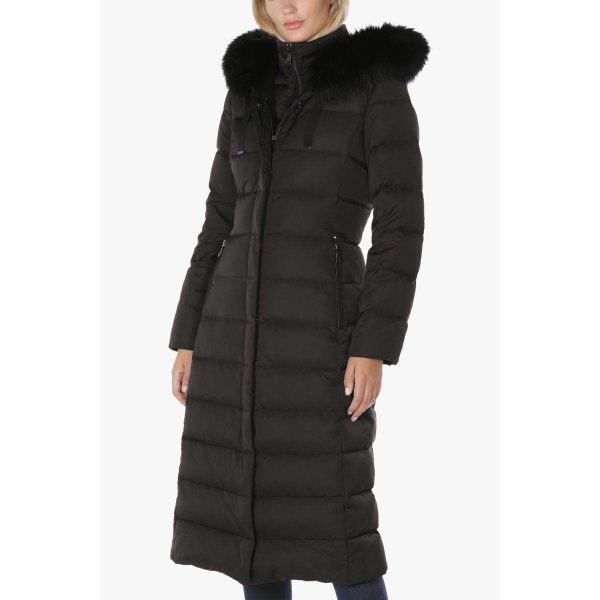 Nellie Long Coat for Women-Insulated Jacket with Removable Faux Fur Trim