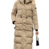 Long Winter Down Coats for Women with Hood Puffer Jacket Womens Lightweight Down Jacket with Pocket