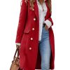 Womens Long Wool Coat for Women Fall Winter Trench Coat Trendy Jackets