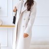 Women's Winter Lapel Double Breasted Office Work Long Wool Pea Coat Overcoat