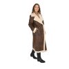 Women's Faux Shearling Maxi Double Breasted Coat