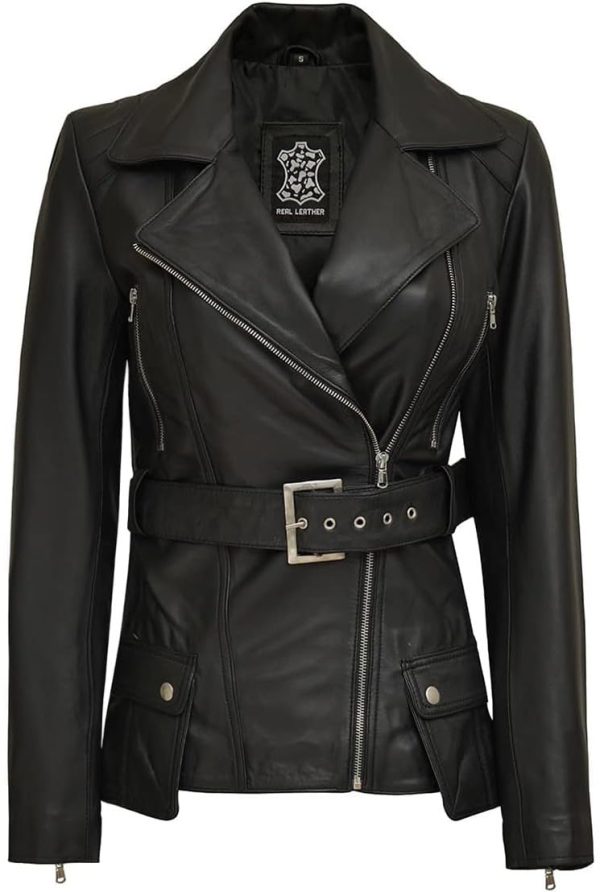 Long Leather Jacket Women - Real Lambskin Leather Jacket & Coats For Women