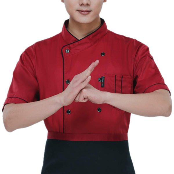 Unisex Chef Coat Long Sleeves/Short Sleeves Double-Breasted Kitchen Chef Uniform