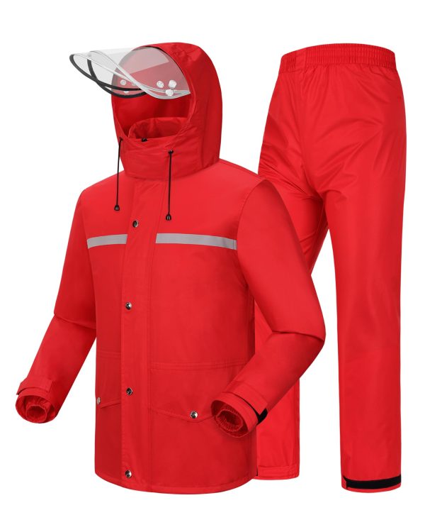 Rain Suit Waterproof Jacket and Trouser Suit Raincoat for Men and Women Outdoor All-Sport Breathable Anti-storm