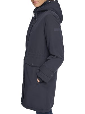 Women's Long Water-Resistant Rain Jacket