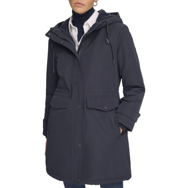 Women's Long Water-Resistant Rain Jacket