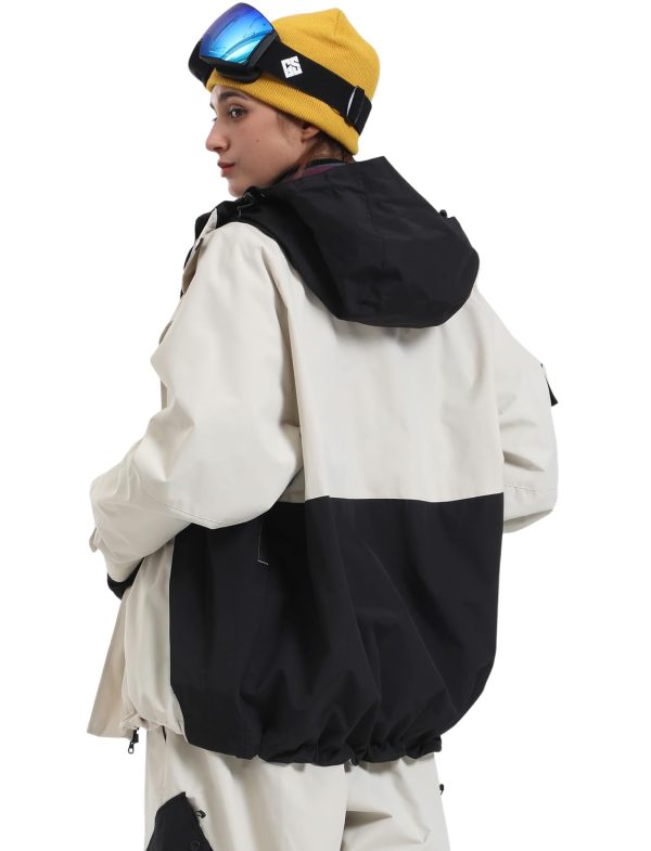 Mens Womens Ski Jacket Baggy Snowboard Coat Waterproof Insulated Snow Hoodie Loose Fit For Winter Outdoor Sports