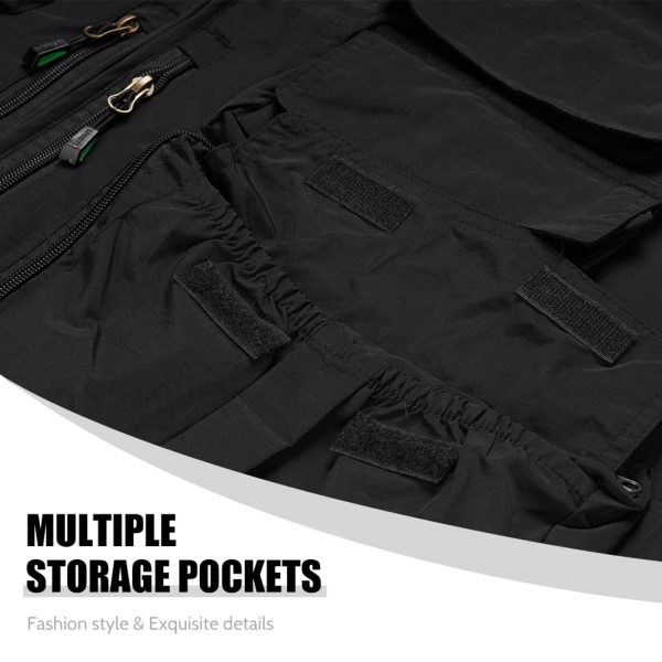 Men's Summer Fishing Vest Multi Pockets Casual Vests Waterproof Quick Dry Outdoor Mountain Photography