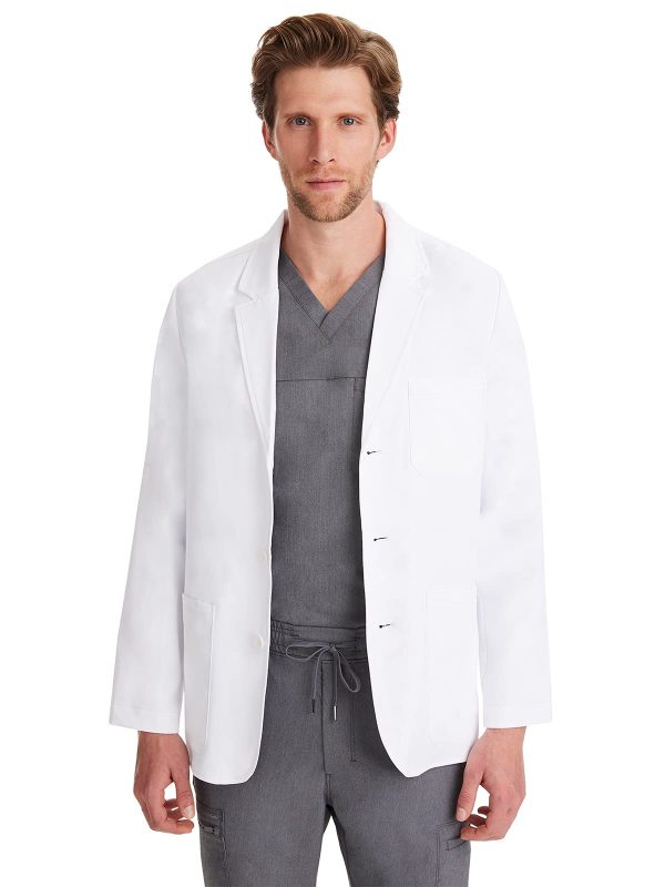 Medical Lab Coat Leo White Coat with 5 Pockets, Soft & 2-Way Stretch Fabric 5150