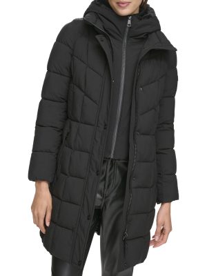 Womens Bib-front Long Puffer