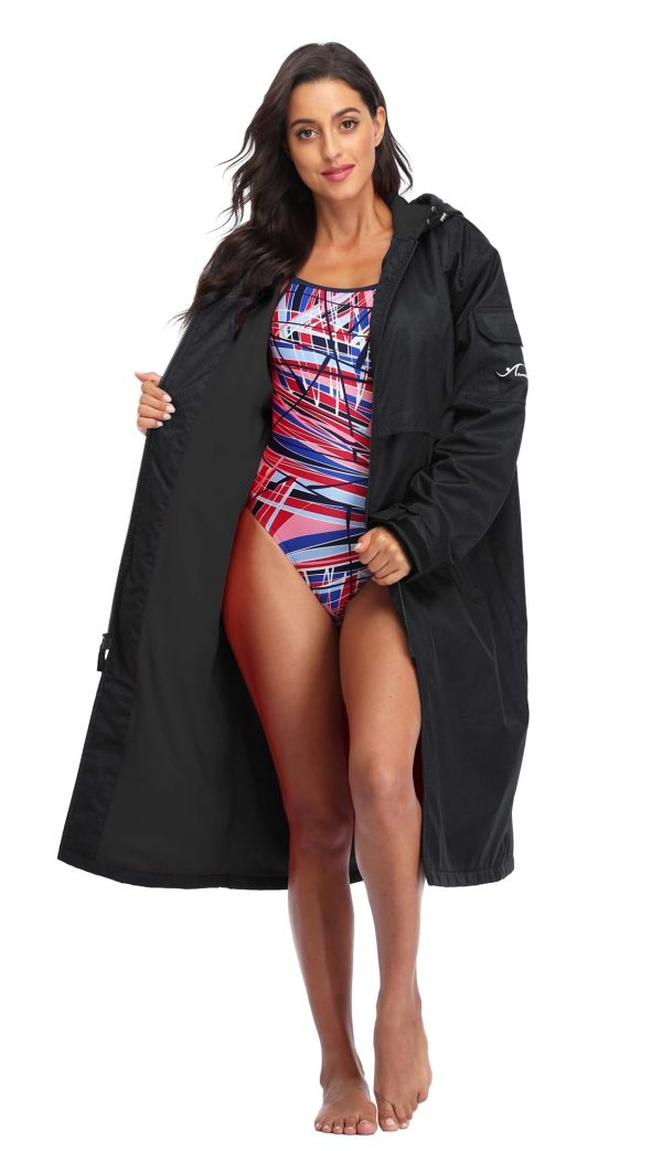 100% Waterproof Swim Parka, Hooded Warm Scuba Coat Surf Jacket for Men and Women