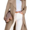 Women's Casual Long Sleeve Draped Open Front Knit Long Cardigan Sweater Outwear Coats with Pocket
