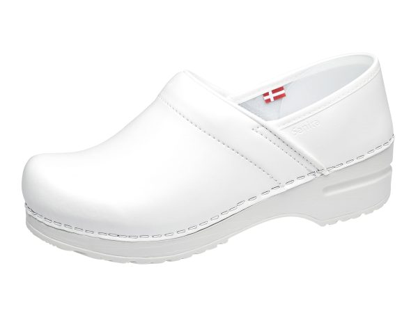 PU-Coated Leather Clogs for Women - Arch Support, Durable, Closed-Back, APMA-Approved Slip-On Shoes