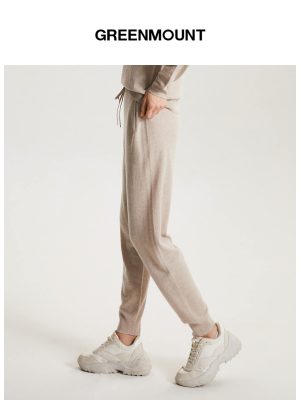 Womens Cashmere Sweatpants High Waisted Baggy Pants with Pockets Home Fall Bottom Joggers for Women Keep 37.5°Warm