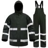 Rain Suits for Men Women Waterproof Heavy Duty Rain Gear Hi-Vis Rain Jacket & Pants for Fishing, Camping