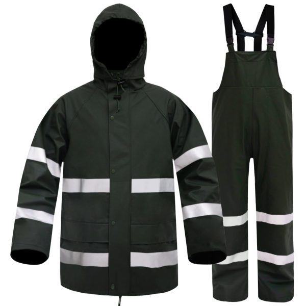 Rain Suits for Men Women Waterproof Heavy Duty Rain Gear Hi-Vis Rain Jacket & Pants for Fishing, Camping