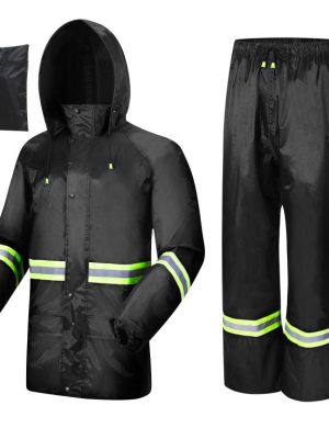 Rain Suits for Men Women Waterproof, Breathable Rain Coats with Eye-Catching Reflective Strip, Durable Rain Gear