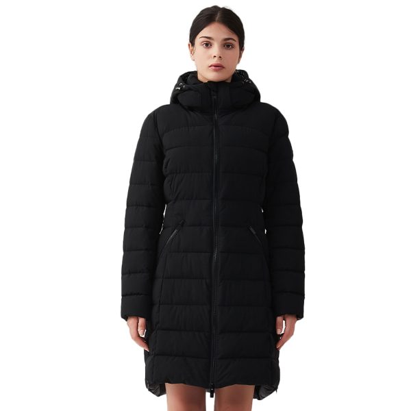 Women's Winter Warm Packable Long Lightweight Hooded Outwear Pockets Puffer Coat Parka Jacket