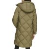 Womens Diamond Quilted Long Puffer Coat