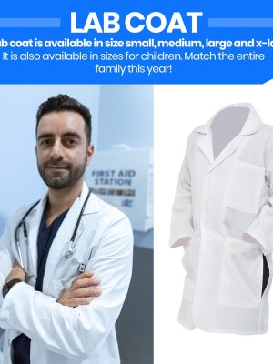 Lab Coat - Doctors White Lab Coat Costume for Adults - 3/4 Length Lightweight Lab Coats for Women and Men
