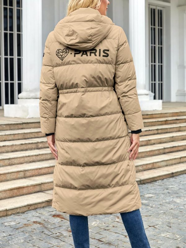 Long Winter Down Coats for Women with Hood Puffer Jacket Womens Lightweight Down Jacket with Pocket