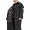 Unisex Western Oilskin Waterproof Duster Coat, Workwear Black Brown Long Rain Coat With Brass Button And Pockets