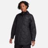 Sportswear Essential Women's Quilted Trench Jacket (US, Alpha, Medium, Regular, Regular, Black/White)