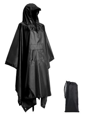 Waterproof Rain Poncho for Men Women Lightweight Rainwear Reusable Raincoat for Hiking Camping Emergency Rain Coat