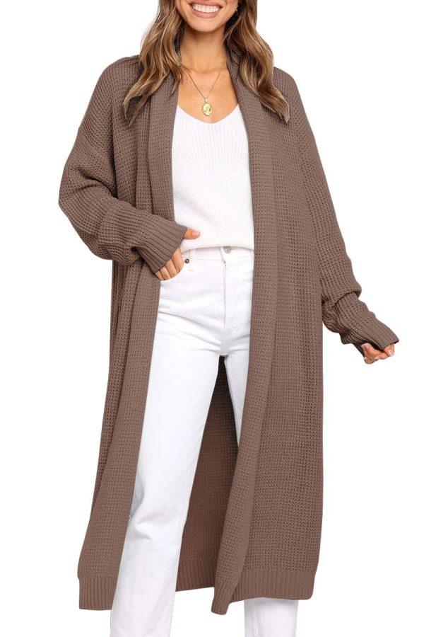 Long Cardigan Sweaters for Women Fall Trendy Oversized Open Front Winter Coat