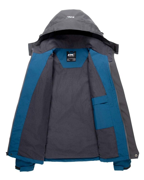 Men's Hooded Waterproof Jacket Lightweight Rain Jacket Outdoor Casual Sportswear