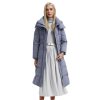 Women's Winter Long Down Jacket Hooded Removable Cap Waisted Thickened Warm Winter Jacket