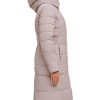 Women's Knee Length Hooded Quilted Down Coat