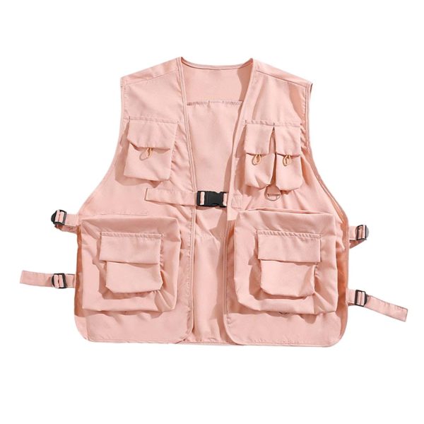 Utility Vest Waistcoat Fishing Vest Lightweight Cargo Vest Outerwear for Adults Outdoor Sports Photography