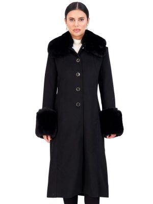 Trench Coat Women, Wool Coats Women with Fur, Peacoat Womens