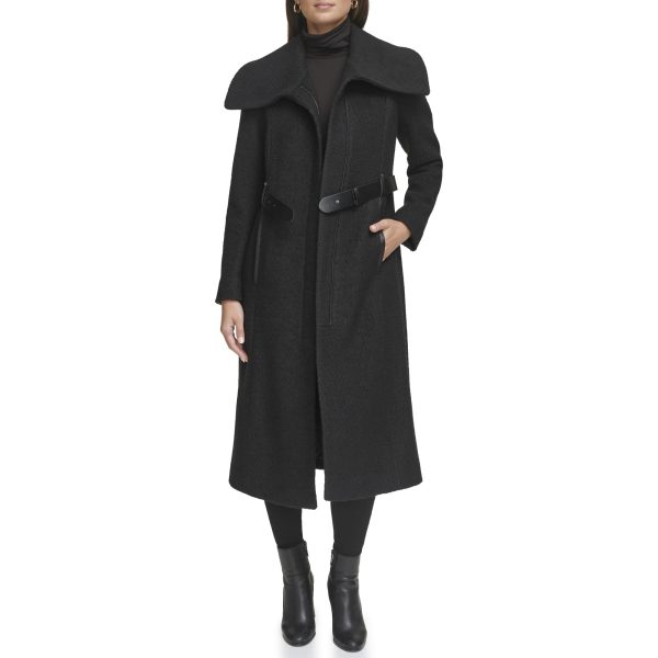 Women's Textured Twill Wool Blend Coat