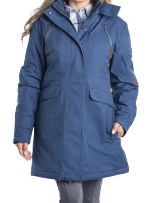 Women's Water Resistant Anchorage Parka Winter Coat with Removable Hood