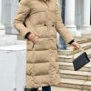Long Winter Down Coats for Women with Hood Puffer Jacket Womens Lightweight Down Jacket with Pocket