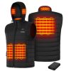Men's Heated Vest with Retractable Heated Hood and Battery Pack for Hunting/Hiking (Black & Next Camo G2, S-XXXL)